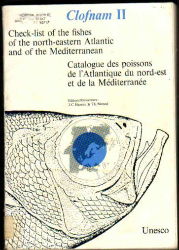 Check-list of the fishes of the north-EAstern Atlantic and of the Mediterranean