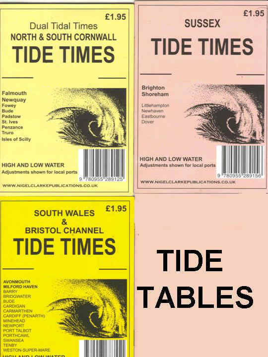 Tide tables and tide times. Charts